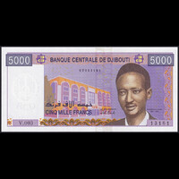Djibouti / Dzsibuti 5000 Francs 2002 (2021) P-44 (2) UNC