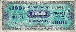 100 frank francs 1944 Franciaország katonai military 1.