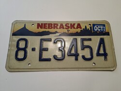 Old American license plate, metal plate, USA license plate