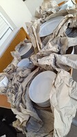 GYŰJTŐI NOS Alföld Porcelán 38 részes fehér étkészlet – eredeti gyári doboz, bontatlanw