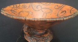 RARE GORKA NÓGRÁDVERŐCE ARTDECO TABLE CENTER PLATE