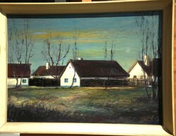 (K) Kalló László (1925 - 2018): Village Scene