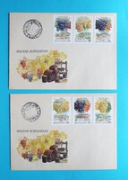 FDC (C1/2) - 1990. Magyar borvidékek - (Kat.: 550.-)