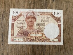 Franciaország Megszállási 100 Francs 1947 VF