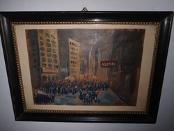 "Childe Hassam New York" jelzéssel, csodás régi festmény.
