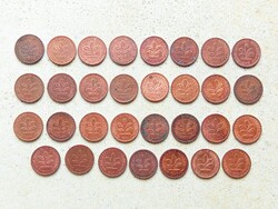 Németország NSZK 31 db Különböző Érme 1 Pfennig 1980-1990