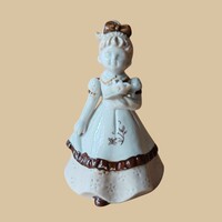 Vintage porcelán koszorúslány, flower girl porcelán dísz