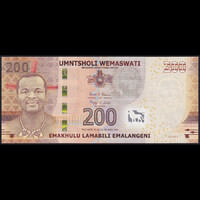 Szváziföld 200 Emalangeni 2017 P-43 UNC