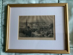 Ludwig Rohbock (1824-1893) - Pest és Rácváros ( acélmetszet ) .