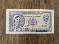 Románia 5 Lei 1952 F