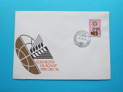 FDC (C1/2) - 1981. Élelmezési Világnap - (Kat.: 150.-)