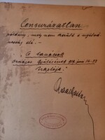 TANÁCSOK ORSZÁGOS GYŰLÉSE NAPLÓ 1919 JÚNIUS. CENZURÁZATLAN, NEM NYILVÁNOS PÉLDÁNY! RENDKÍVŰL RITKA!