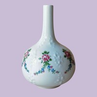 Wallendorf porcelán szálváza – német virágmintás porcelán váza
