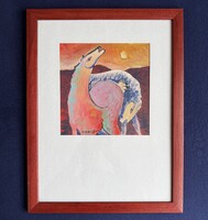 István Burai (1951-2017) - Horses in Moonlight, 2007 (Original, Framed)