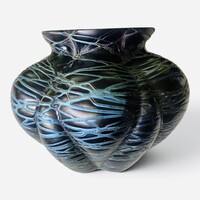 Unique antique Pallme-König Art Nouveau iridescent glass vase – circa 1900