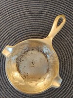 Tisztított vintage sárgaréz mini serpenyő hamutartó / dísztárgy (300g)