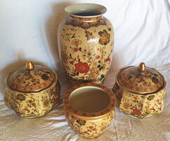Porcelán DÍSZTÁRGY EGYÜTTES 4 darabos nagyméretű porcelán SZETT Hibátlan, Garancia!!