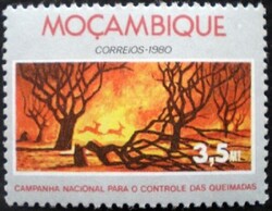 KS970 / Mozambik 1980 Kampány a bozóttüzek ellen bélyeg postatiszta