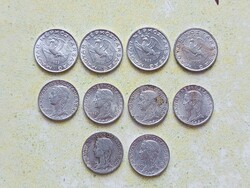 Magyarország 10 db Különböző Érme 5 10 Fillér 1956-1990