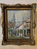 Rácz József utca kép festmény 1971