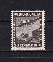 1934 Chile 30c Légiposta Postatiszta Bélyeg