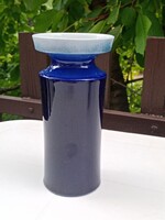 Új, modern, kék színátmenetes porcelán váza