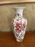 GYÖNYÖRŰ ZSOLNAY PORCELÁN ORCHIDEÁS VÁZA