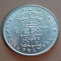 Svédország 2 Korona, 1970