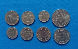8 db bolgár érme   , 1999 2002 2003 évi , aUNC
