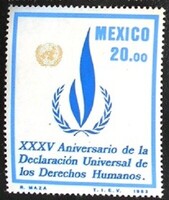 KS243 / Mexikó 1983 Emberi Jogok nyilatkozata bélyeg postatiszta