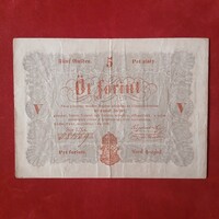 Szép Kossuth-bankó, 5 forint (1848, F)