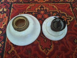 2 Antique Petroleum Oil Tanks, 12 and 15 cm Diameter, Complete Set for Sale