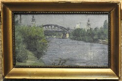 (N) Ismeretlen festő, 1929 : Győr, Kossuth-híd