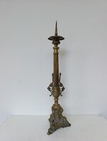 Antik gyertyatartó barokk bronz keresztény gyertya tartó templom 245 7450