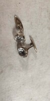 Gold-Plated Silver Cufflink with Precious or Semi-Precious Stone 194