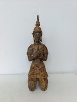 Ancient Buddhist bronze statue, ritual scene, Buddha, Thailand 274 7467