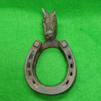 Antique Style Cast Iron Horse Head Door Knocker (17x10 cm) – Brand New!