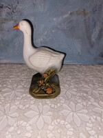 Goose Figurine with Flower at the Base