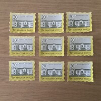 20 Ft-os Magyar Posta bélyeg 1987-es 9 db