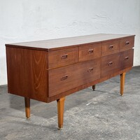 Angol teak fiokos sideboard tálalószekrény 1960