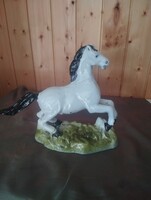 Enamelled Cast Iron Horse Statue