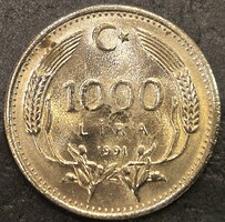 Törökország 1000 török Font, 1991.