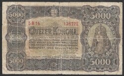 5000 korona 1923 G