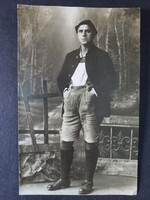 Antik fotó Tiroli férfi népviseletben, Innsbruck, 1914