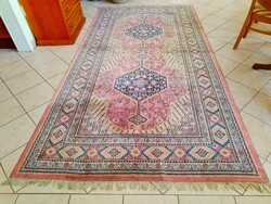 RITKASÁG!! Antik SZARVASOS, MADARAS MOKETT FALISZŐNYEG - 152x300 CM !!!