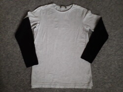 George white/sprayed cotton long sleeve top t-shirt 158-164 new
