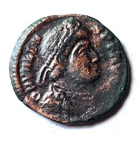 Roman bronze VALENS Emperor with prisoner back (G14)