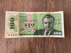Csehszlovákia 100 Korun 1989 VF