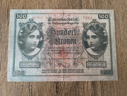Csehszlovákia Weipert 100 Korona 1918 XF-
