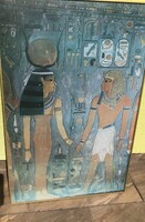 Large, ancient Egyptian-themed picture, print in a beautiful frame